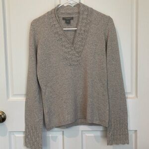 Ann Taylor Cashmere metallic sweater
